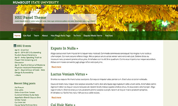 HSU Panel Theme